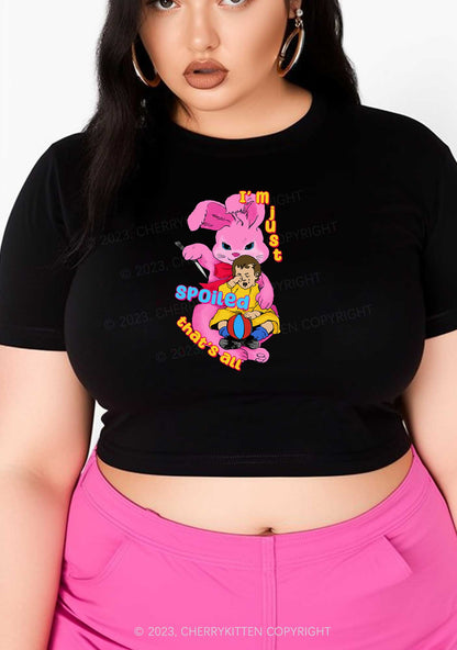 Curvy Bunny Just Spoiled Kids Y2K Baby Tee Cherrykitten