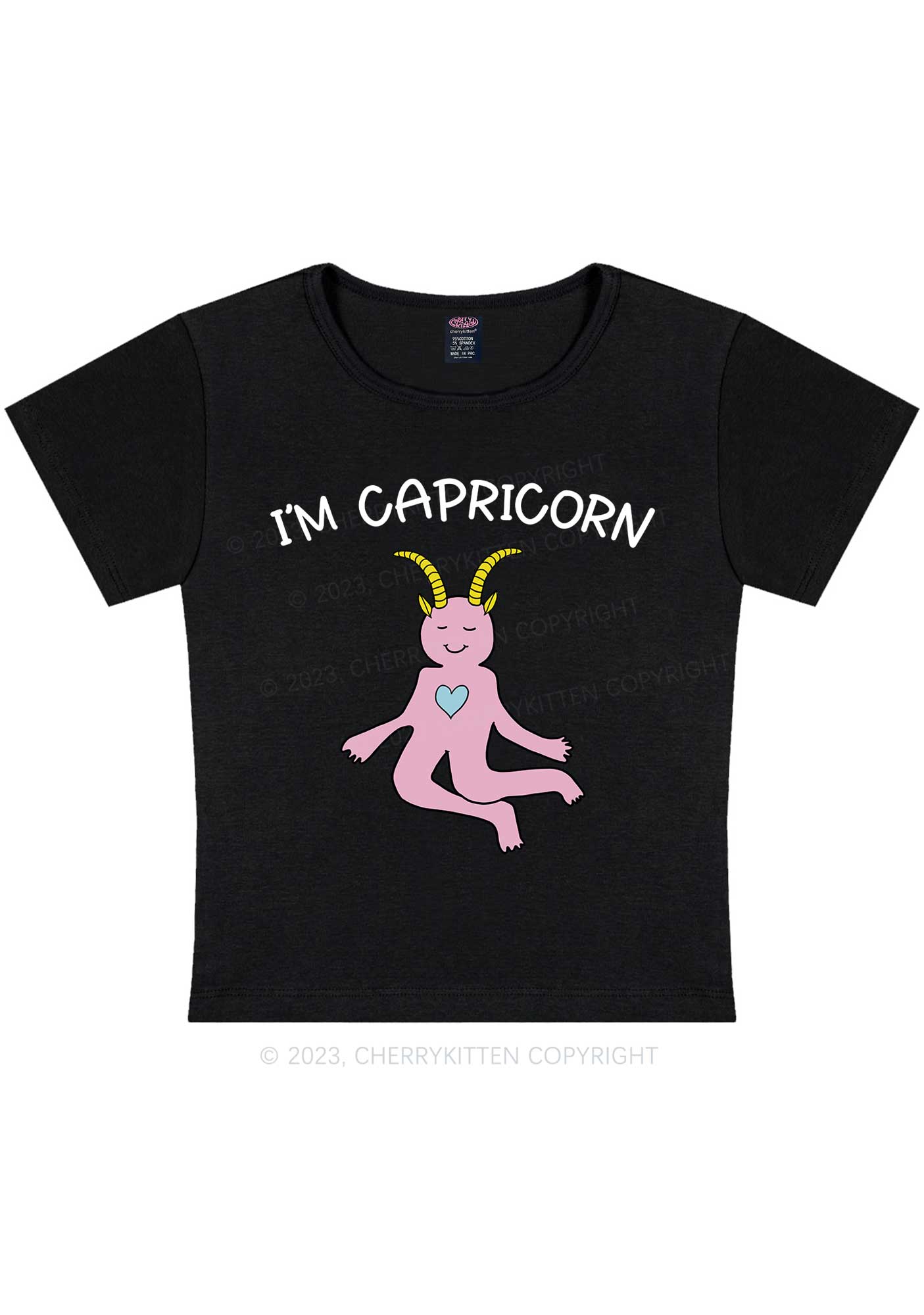 Curvy I'm Capricorn Y2K Baby Tee Cherrykitten