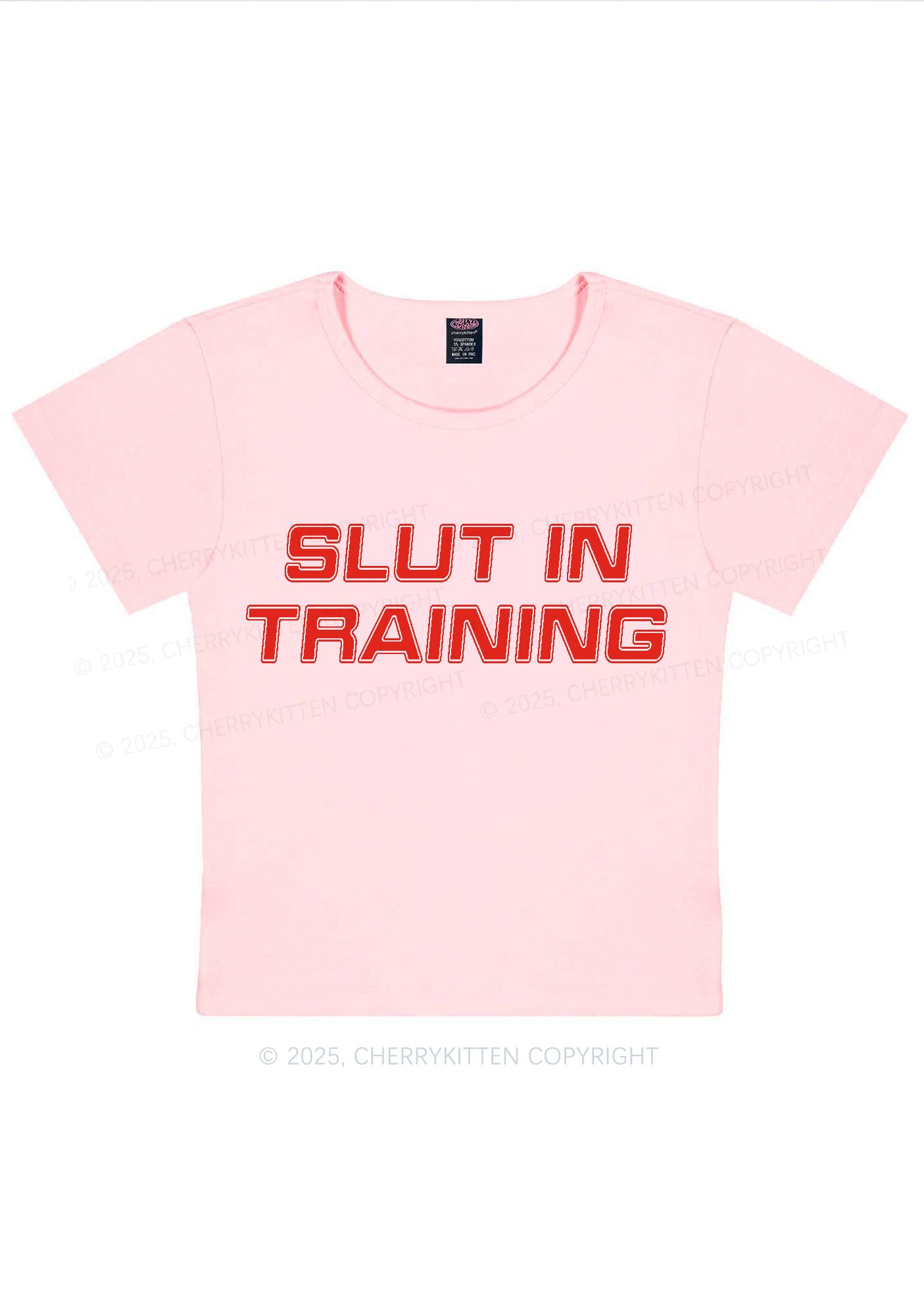 Slxt In Training Y2K Baby Tee Cherrykitten