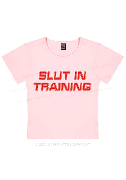 Slxt In Training Y2K Baby Tee Cherrykitten