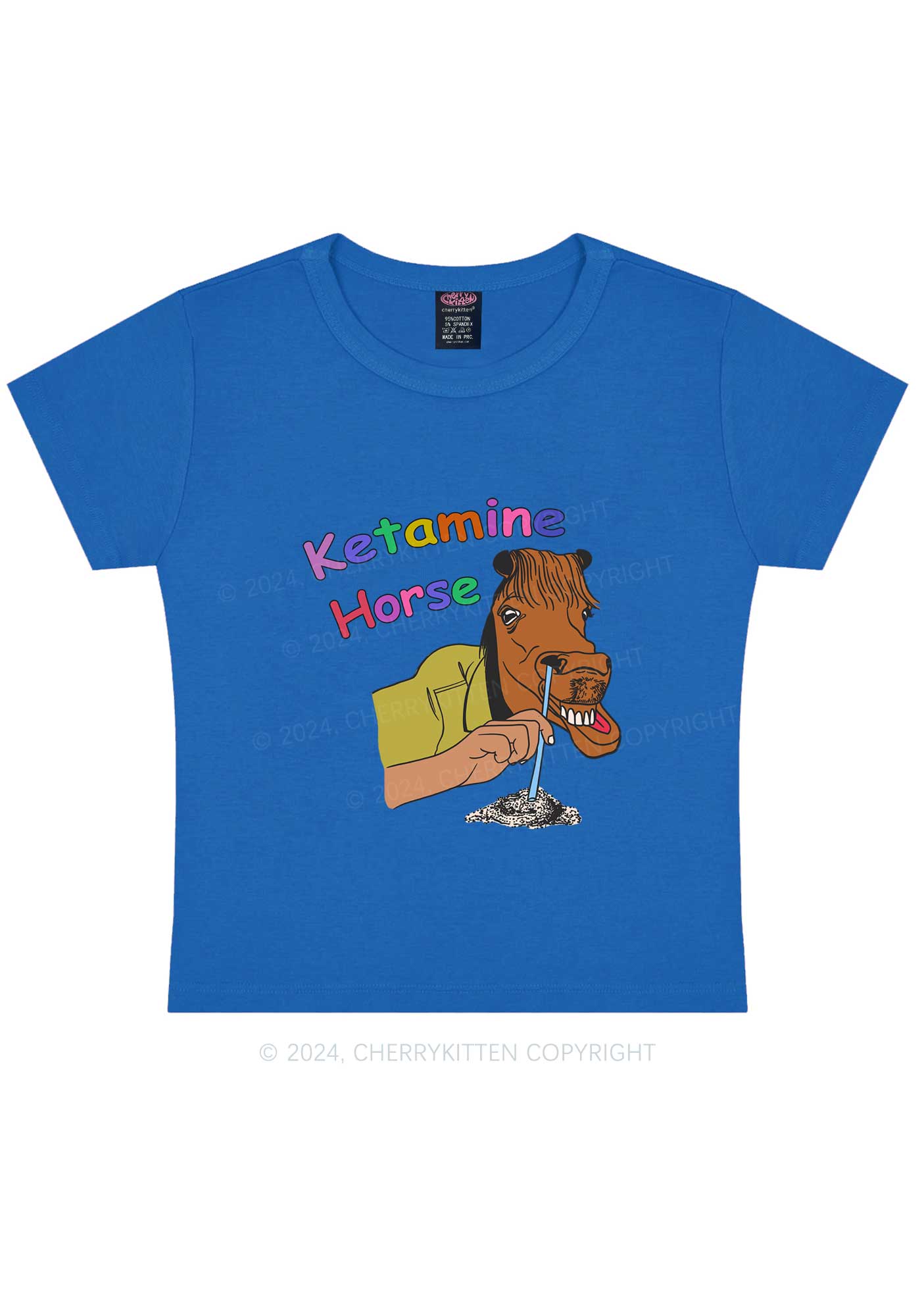 K Horse Y2K Baby Tee Cherrykitten