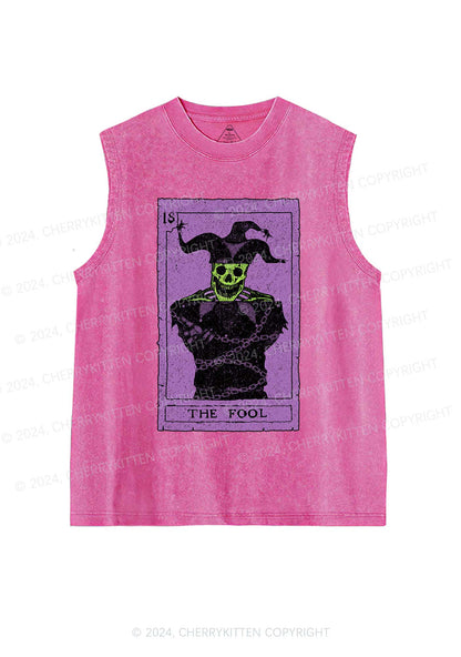 Halloween The Fool Y2K Washed Tank Cherrykitten