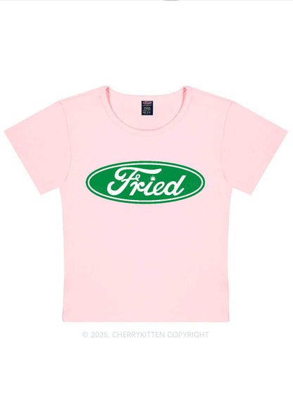 Green Fried Y2K Baby Tee Cherrykitten