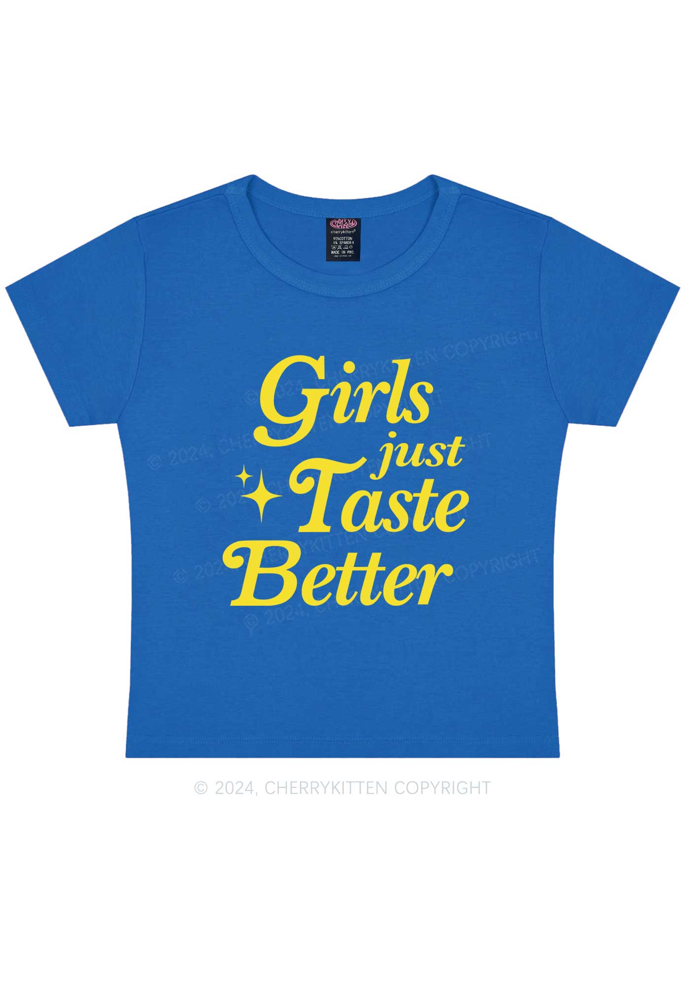 Girls Just Taste Better Y2K Baby Tee Cherrykitten