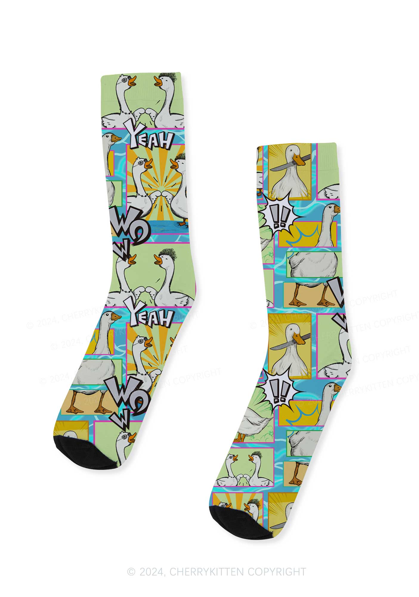 Goose Bumps Y2K Digital Printed Socks Cherrykitten