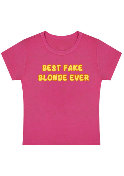 Curvy Best Fake Blonde Ever Baby Tee