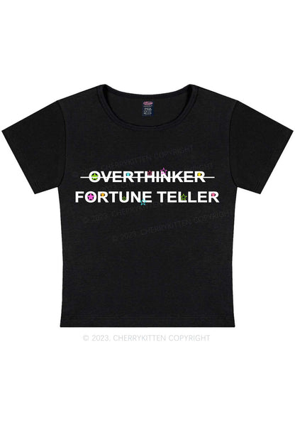 Curvy Overthinker Fortune Teller Y2K Baby Tee Cherrykitten