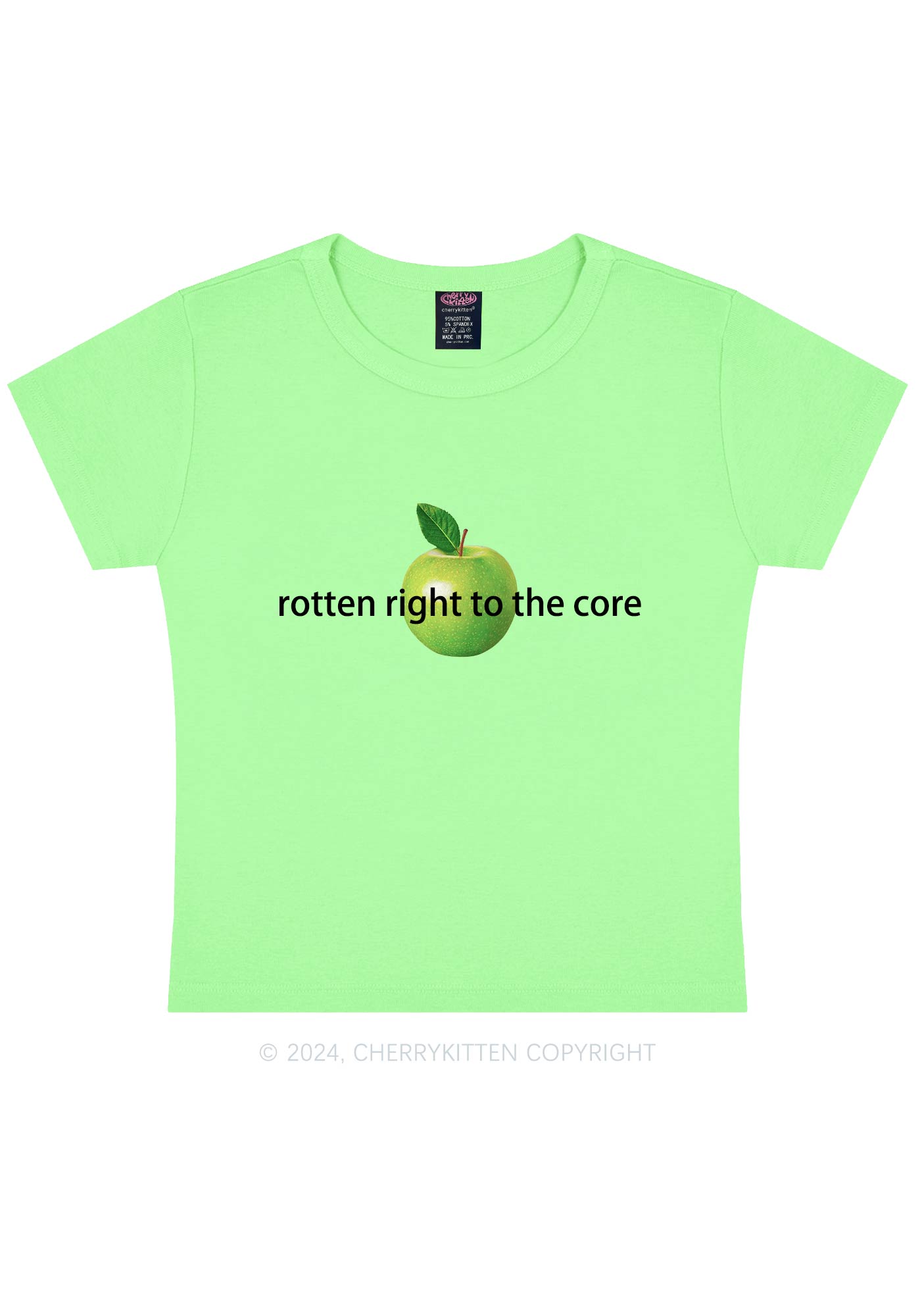 Rotten Right To The Core Y2K Baby Tee Cherrykitten