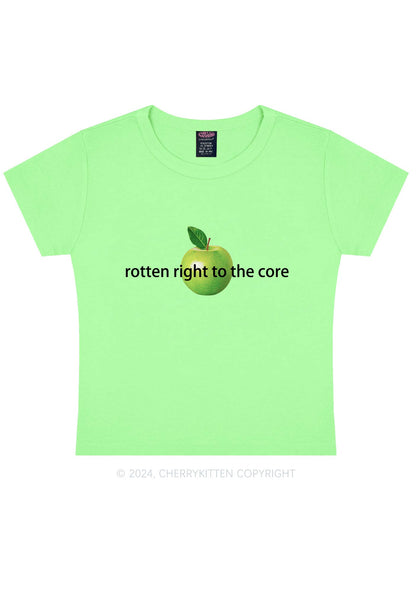 Rotten Right To The Core Y2K Baby Tee Cherrykitten