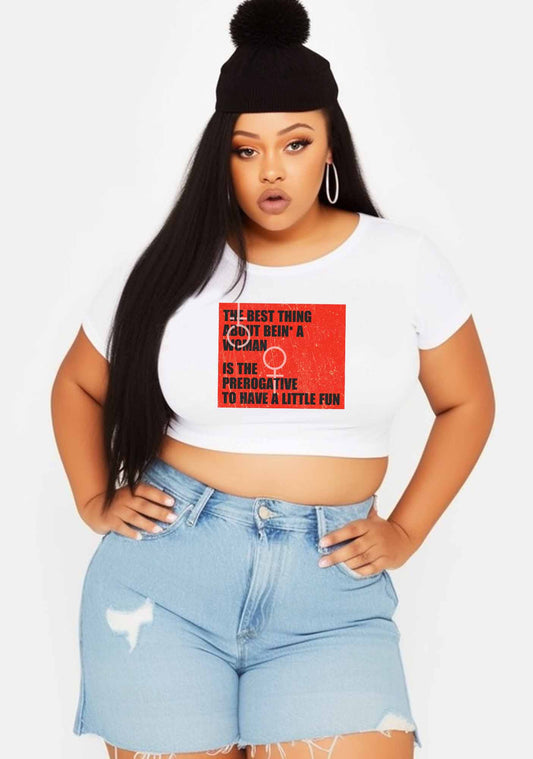 Curvy Woman Prerogative Y2K Baby Tee Cherrykitten