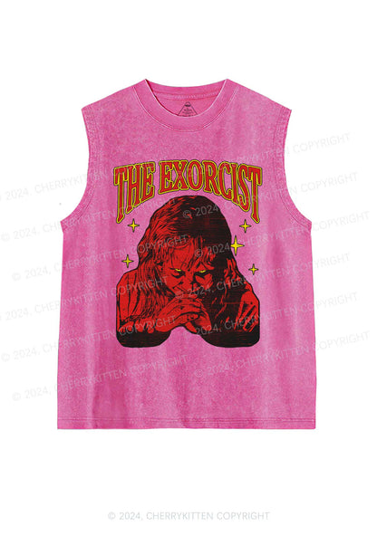 Halloween The Exorcist Y2K Washed Tank Cherrykitten