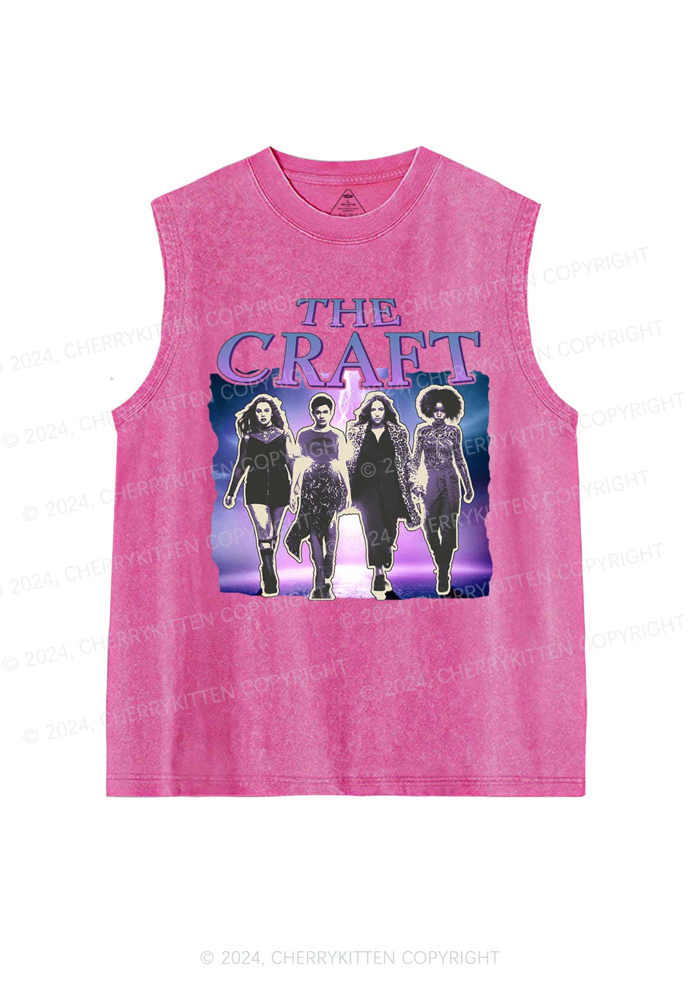 Halloween Big Craft Y2K Washed Tank Cherrykitten