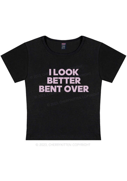 Look Better Bent Over Y2K Baby Tee Cherrykitten