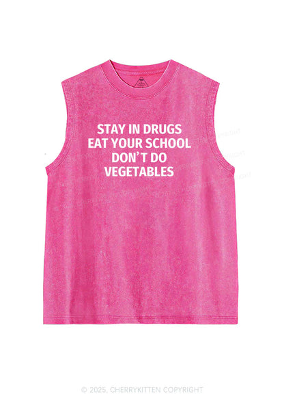 Stay In Drxgs Y2K Washed Tank Cherrykitten