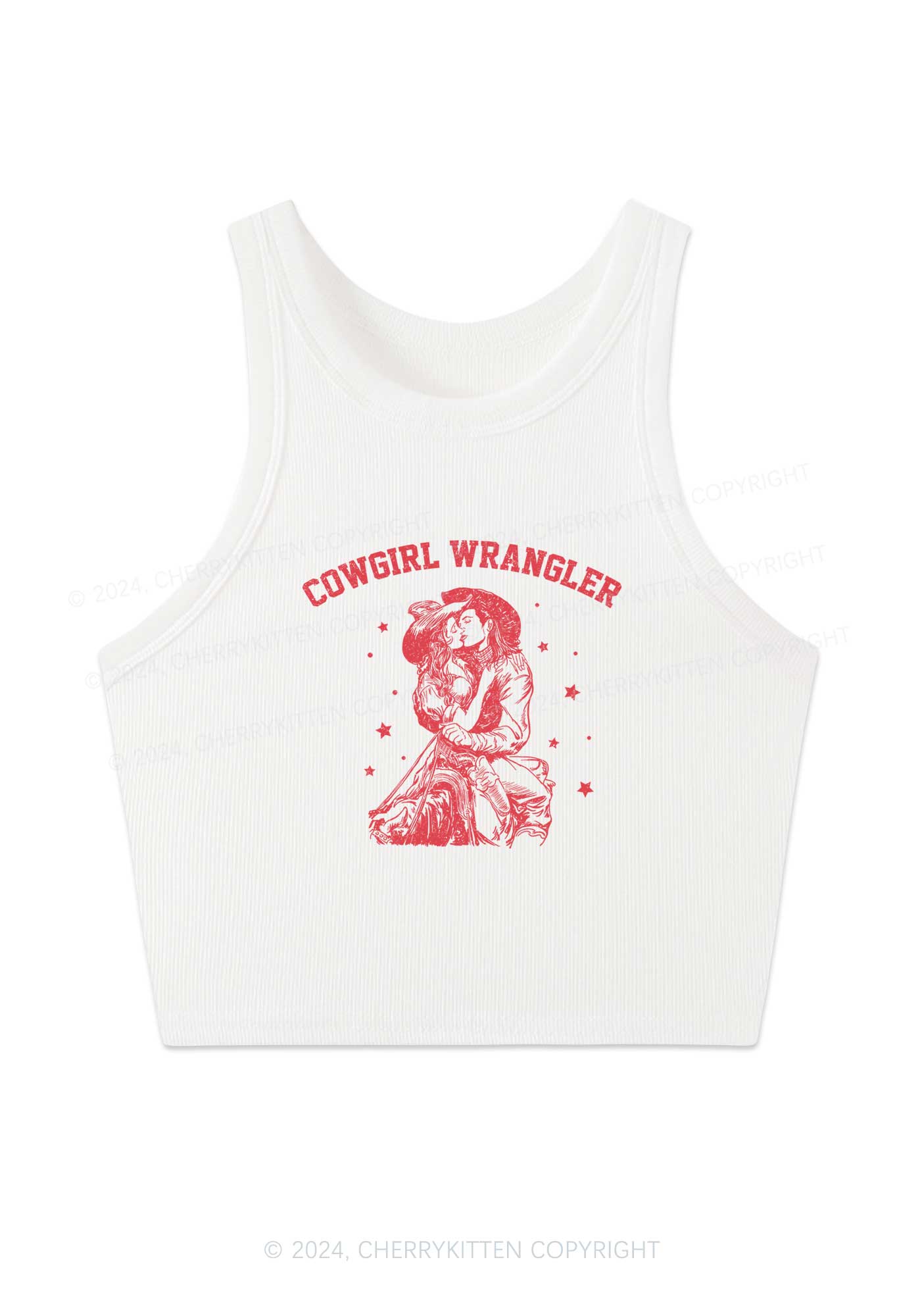 Cowgirl Wrangler Y2K Crop Tank Top Cherrykitten