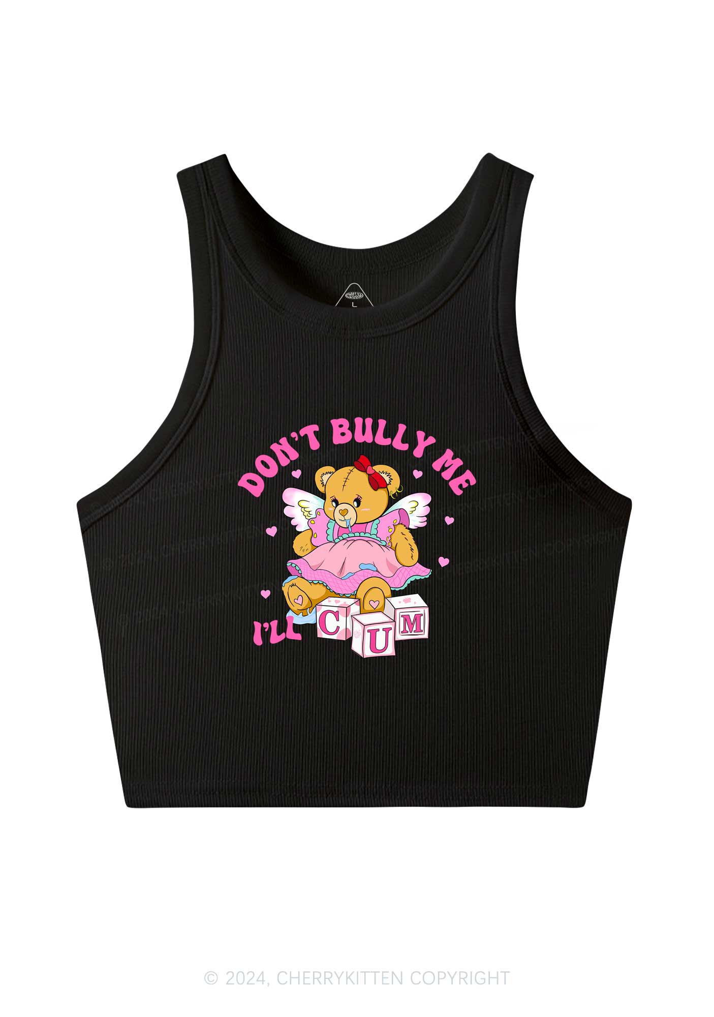 Dont Bully Bear Y2K Crop Tank Top Cherrykitten