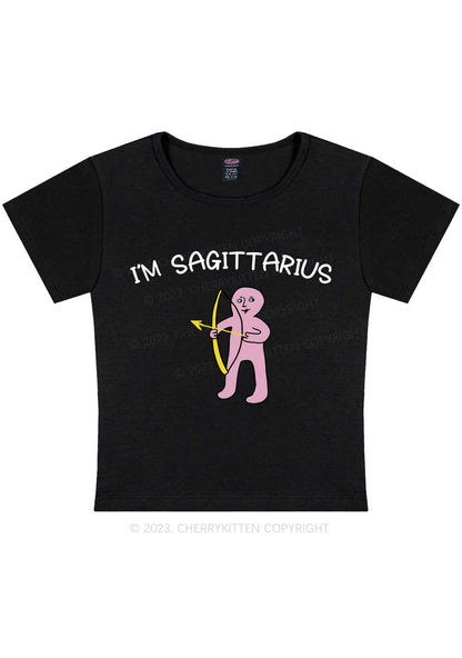 Curvy I'm Sagittarius Y2K Baby Tee Cherrykitten