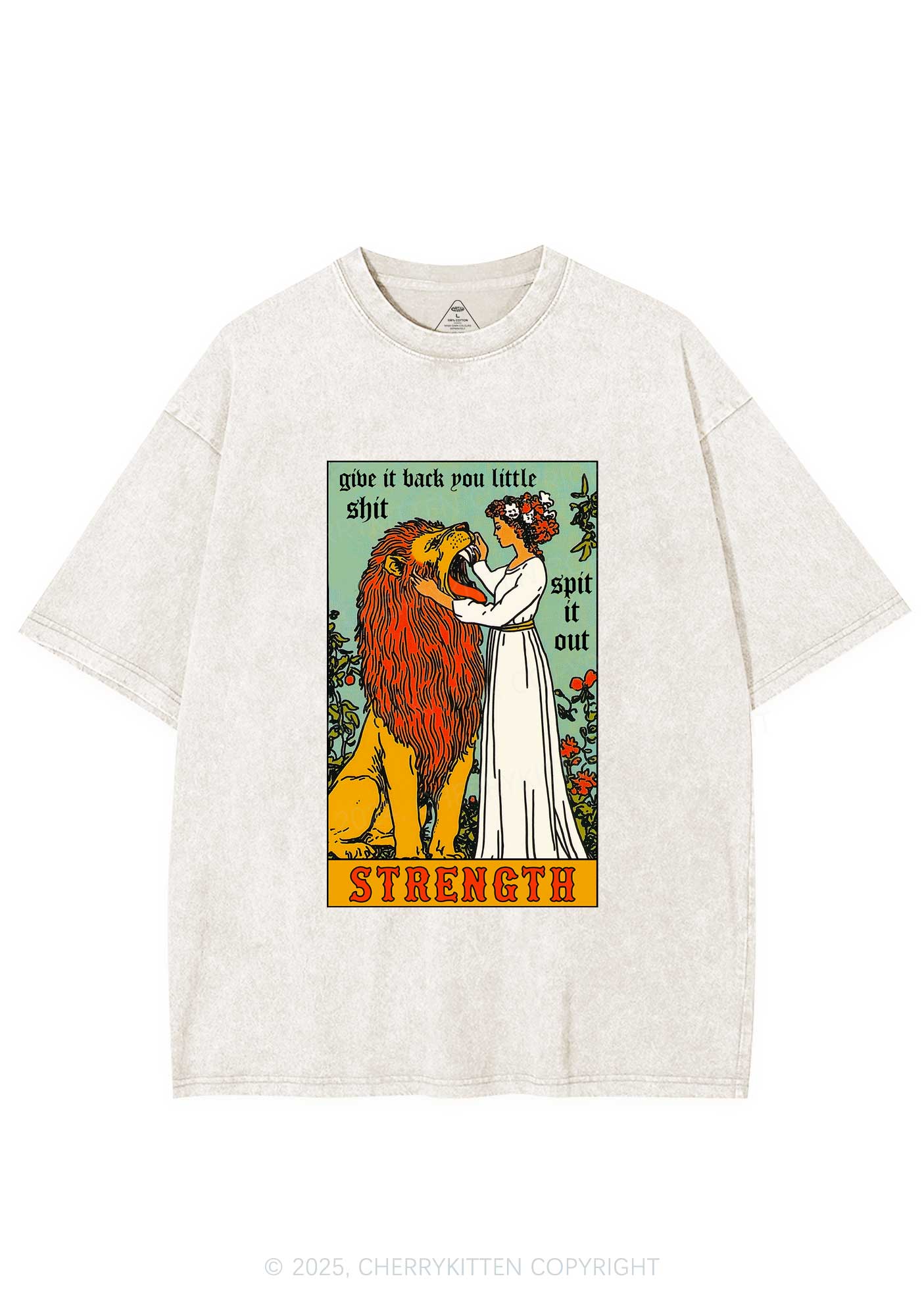 Spit It Out Strength Y2K Washed Tee Cherrykitten