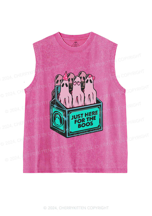 Halloween Here For Boos Y2K Washed Tank Cherrykitten