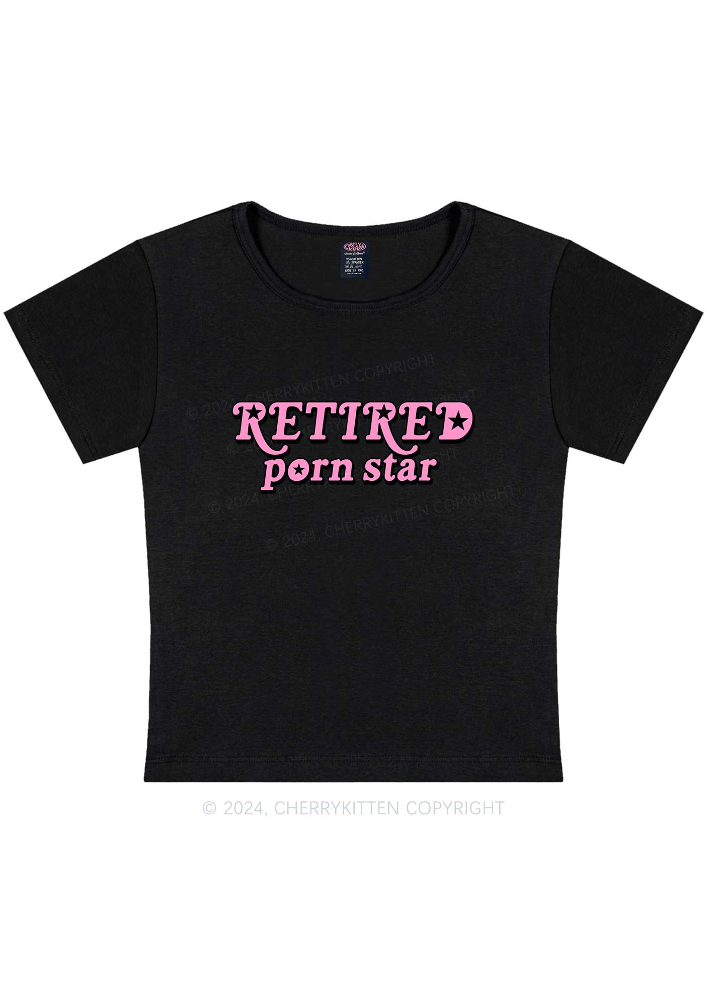 Curvy Retired Star Y2K Baby Tee Cherrykitten