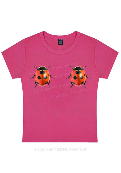 Curvy Ladybugs Y2K Baby Tee Cherrykitten