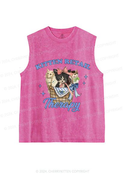 Kitten Retail Therapy Y2K Washed Tank Cherrykitten