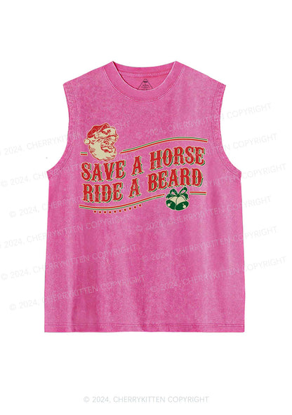 Christmas Ride Beard Y2K Washed Tank Cherrykitten