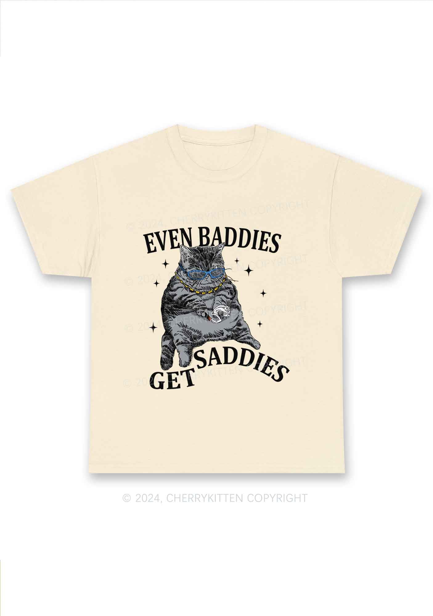 Even Baddies Get Saddies Y2K Chunky Shirt Cherrykitten