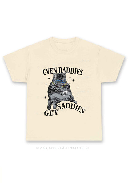 Even Baddies Get Saddies Y2K Chunky Shirt Cherrykitten