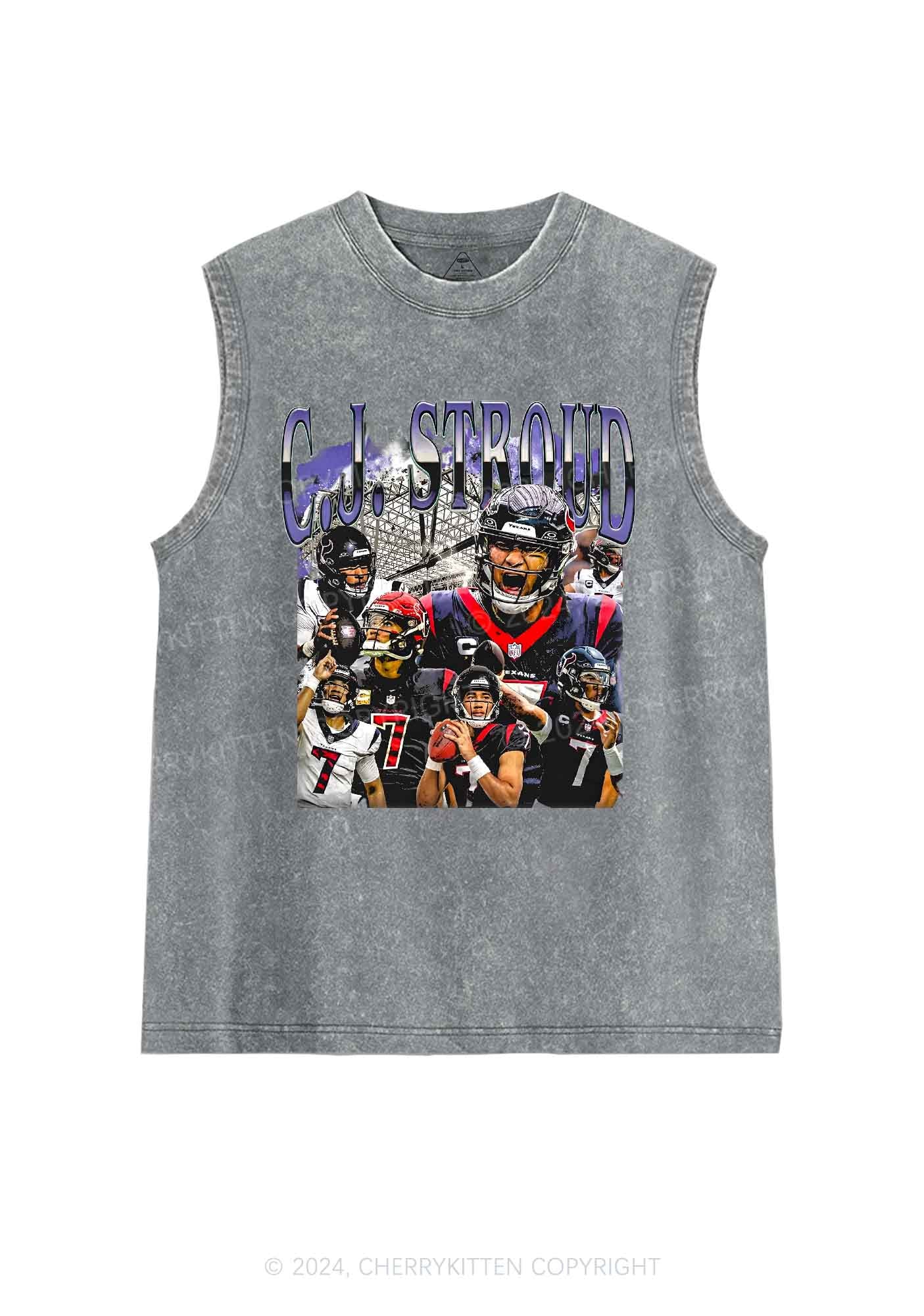 Football CJ Y2K Super Bowl Washed Tank Cherrykitten