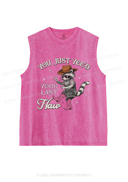 You Just Yeed Raccoon Y2K Washed Tank Cherrykitten