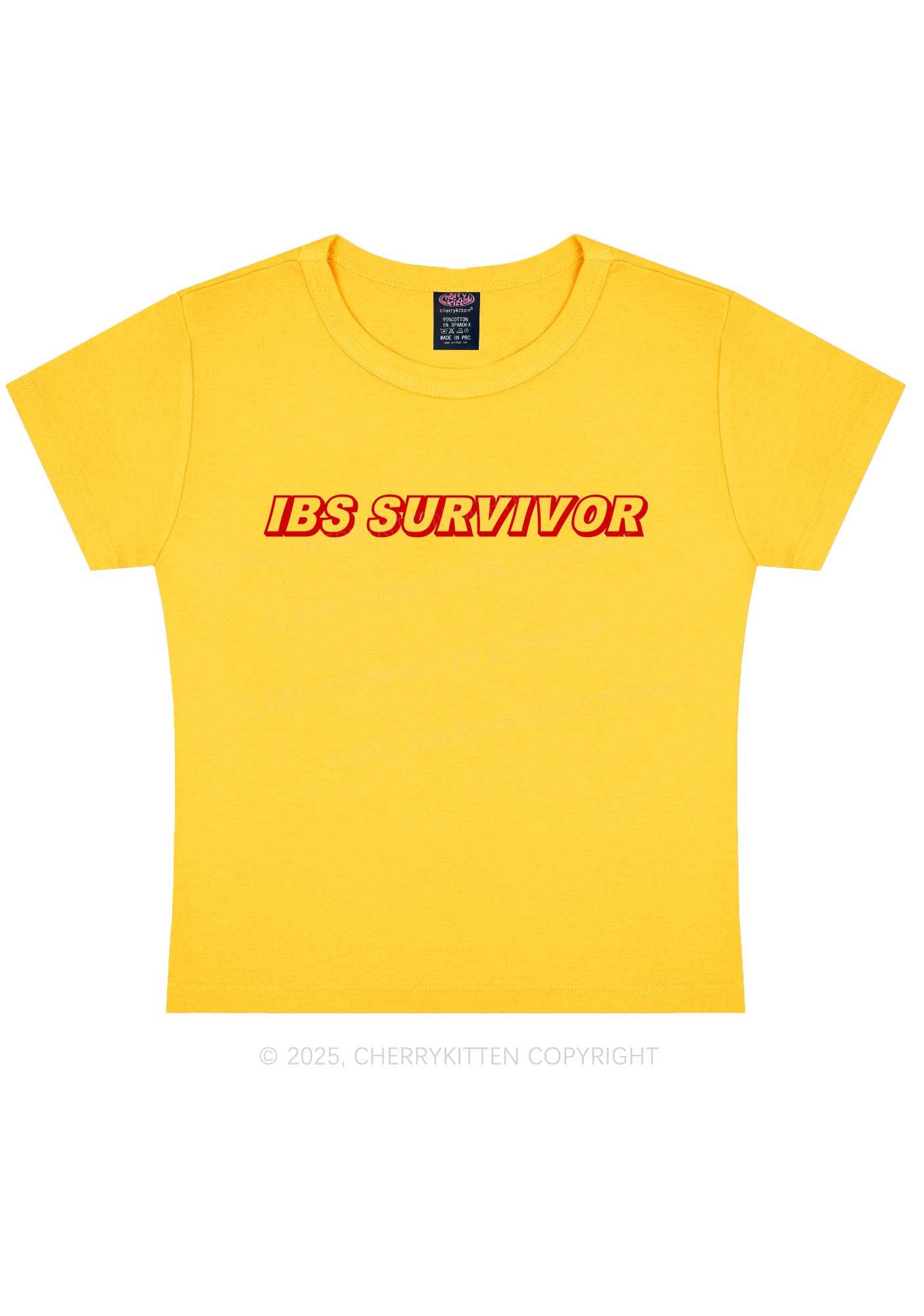 IBS Survivor Y2K Baby Tee Cherrykitten