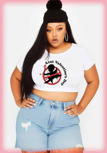 Curvy Aint Valentine's Day Y2K Baby Tee Cherrykitten