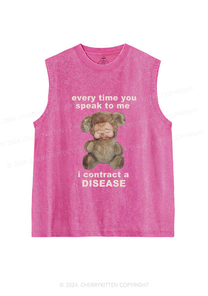 I Contract A Disease Y2K Washed Tank Cherrykitten