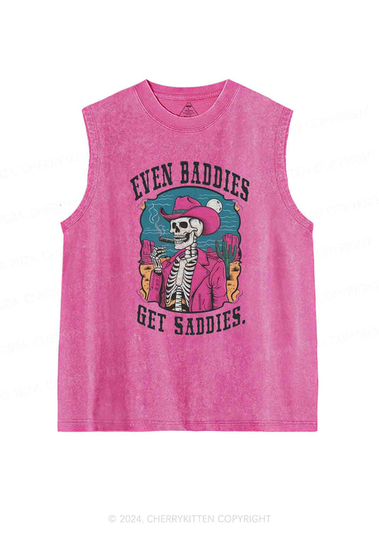 Halloween Baddies Skeleton Y2K Washed Tank Cherrykitten