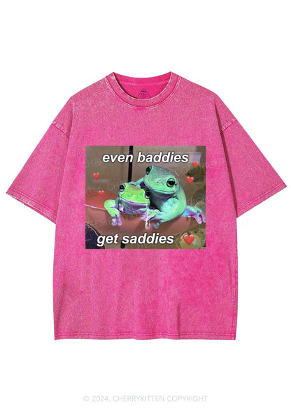 Two Baddie Frogs Y2K Washed Tee Cherrykitten