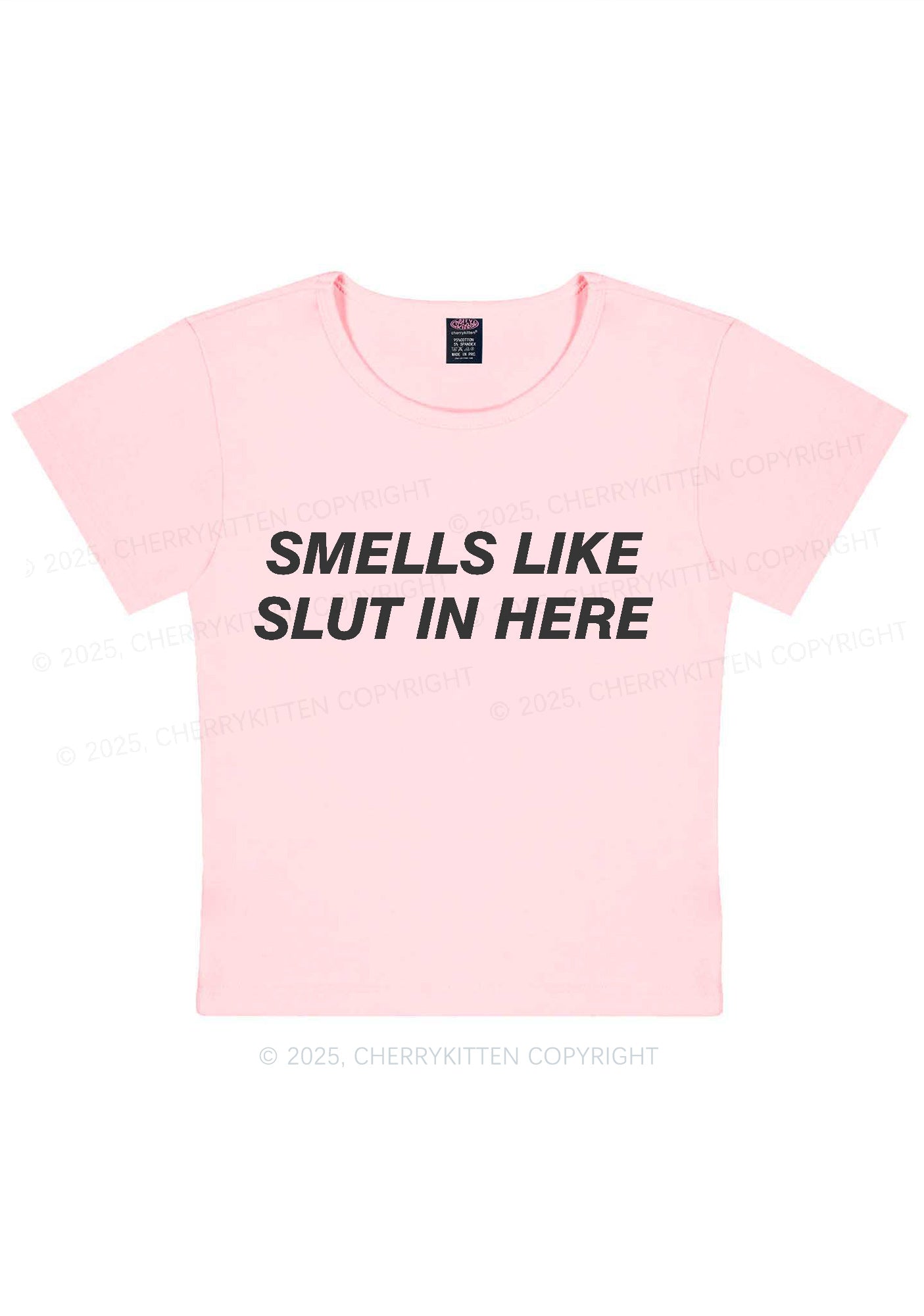 Smells Like Slxt Y2K Baby Tee Cherrykitten