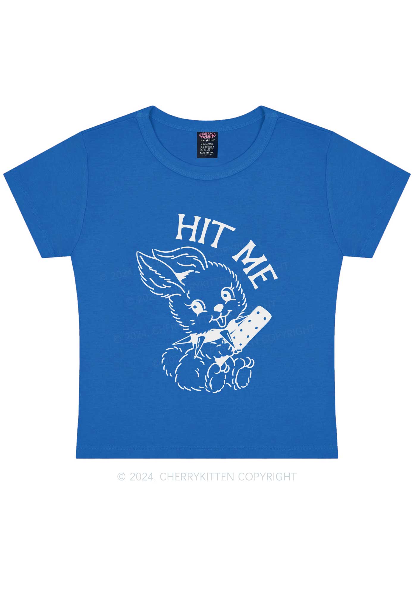 Hit Me Bunny Y2K Baby Tee Cherrykitten