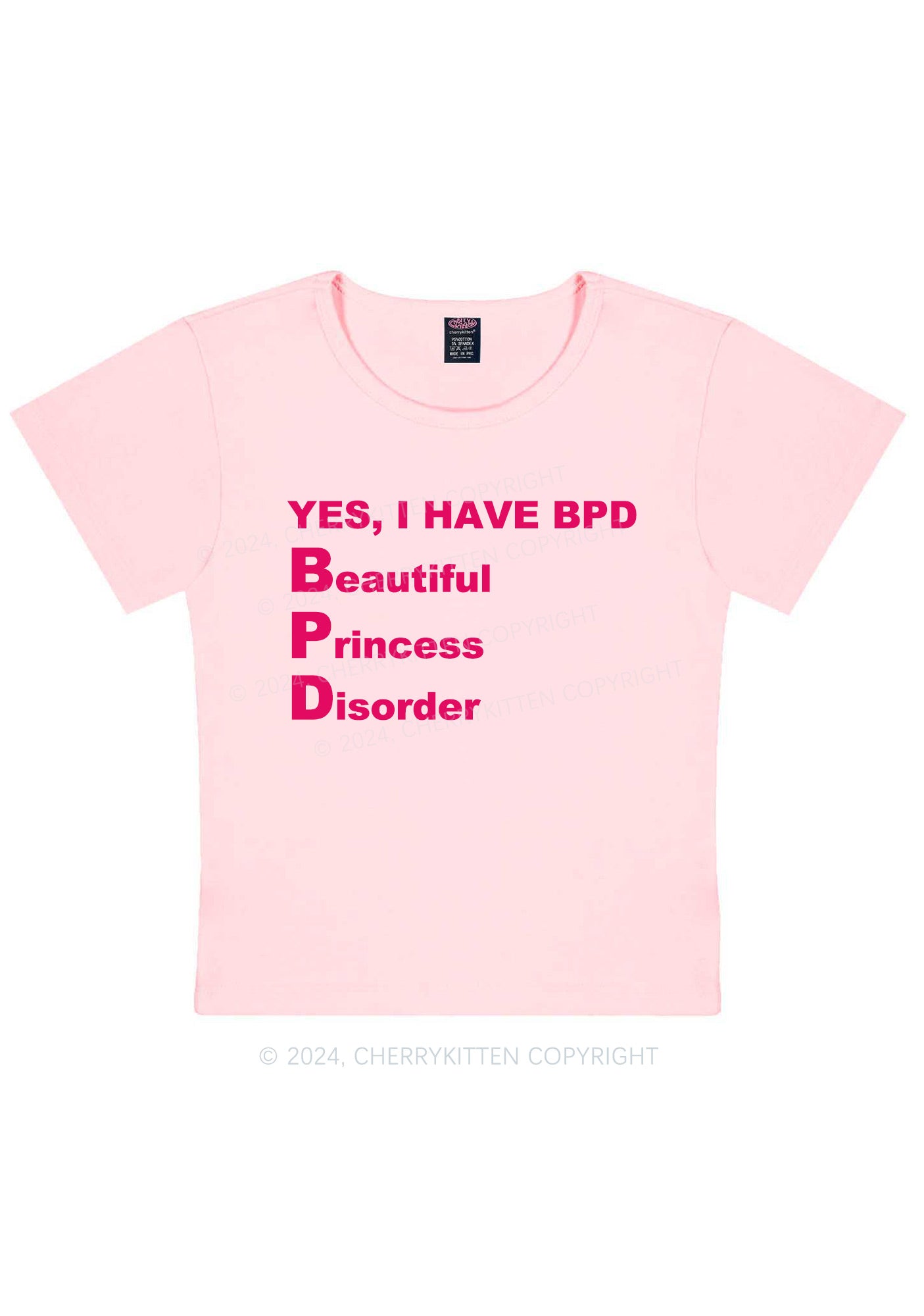 I Have BPD Y2K Baby Tee Cherrykitten