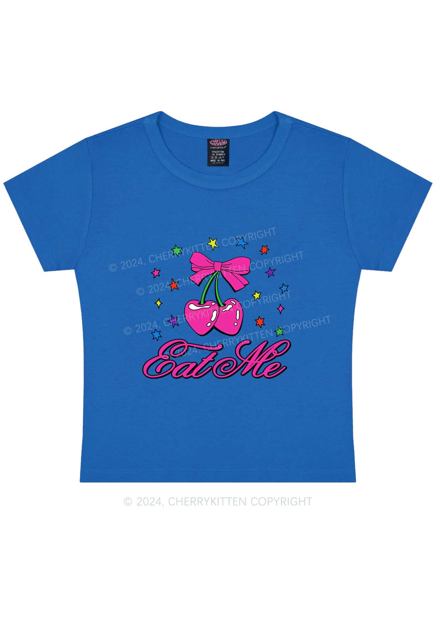 Eat Me Cherry Y2K Baby Tee Cherrykitten