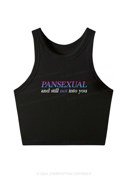 Pansexual Still Not Into You Y2K Crop Tank Top Cherrykitten