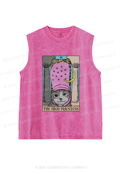 The High Priestess Y2K Washed Tank Cherrykitten