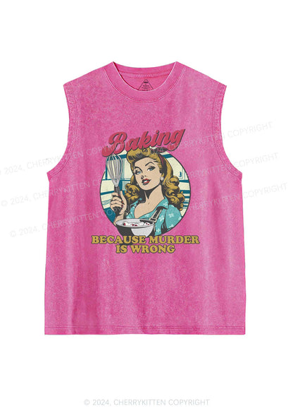 Baking Murder Y2K Washed Tank Cherrykitten