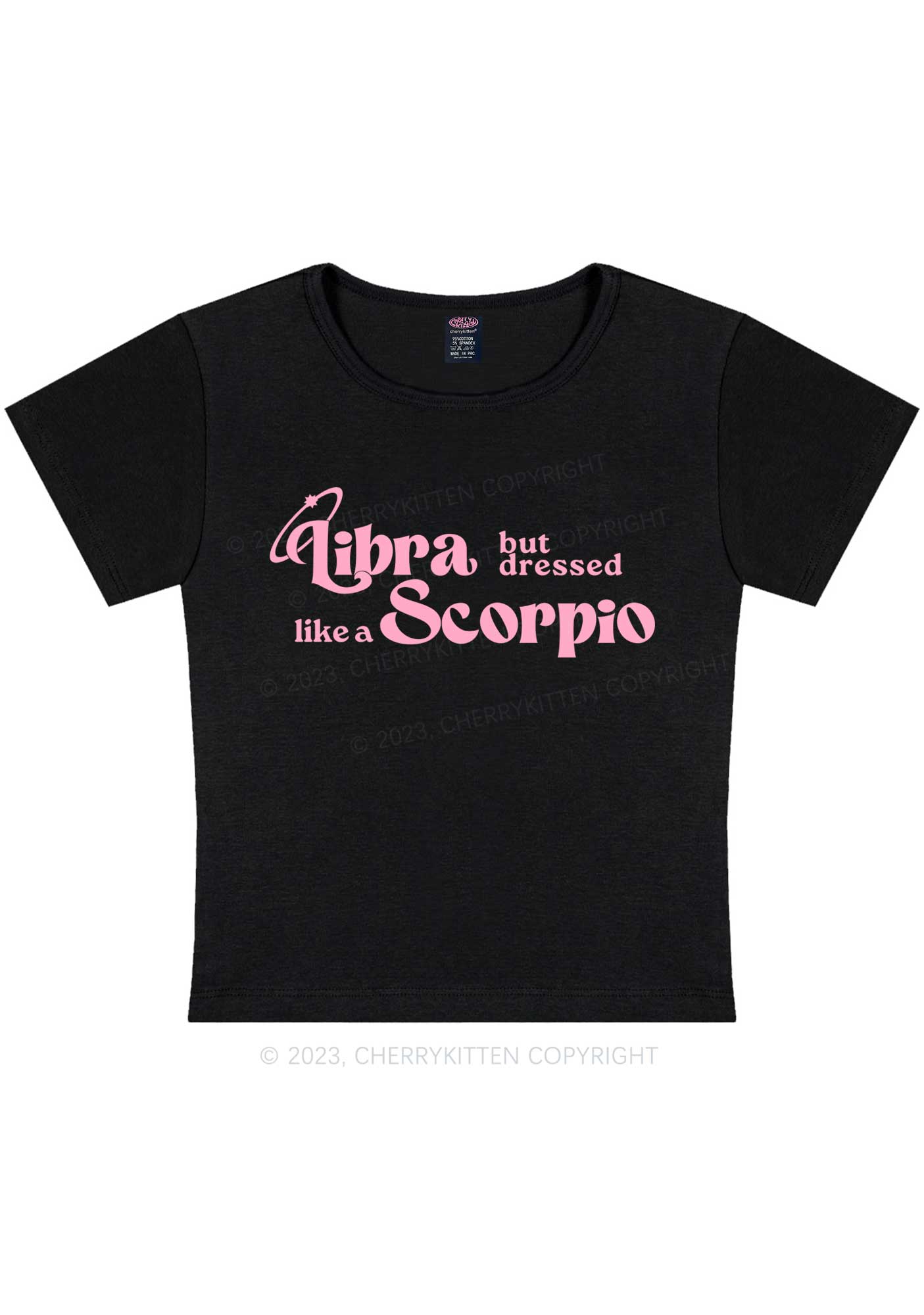 Curvy Libra Dressed Like Scorpio Y2K Baby Tee Cherrykitten