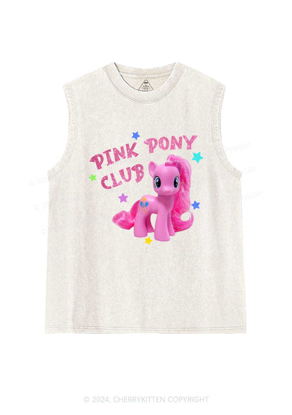 Pink Pony Y2K Washed Tank Cherrykitten