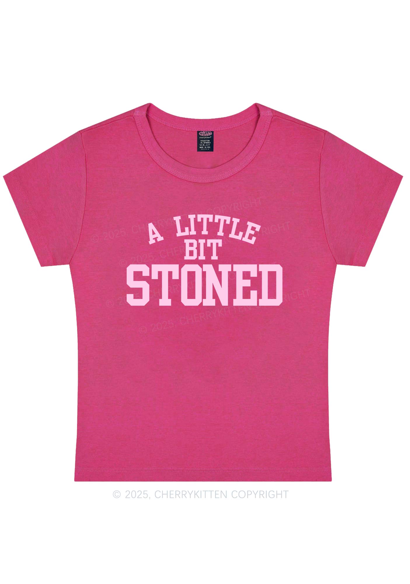 A Little Bit Stoned Y2K Baby Tee Cherrykitten