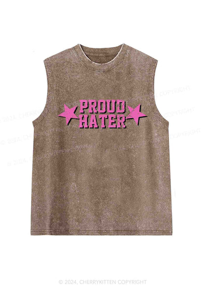 Proud Hater Y2K Washed Tank Cherrykitten