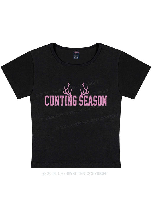 Cunting Season Y2K Baby Tee Cherrykitten