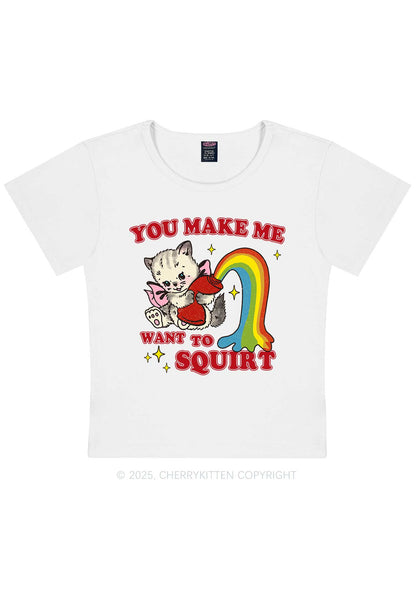 You Make Me Squirt Y2K Baby Tee Cherrykitten