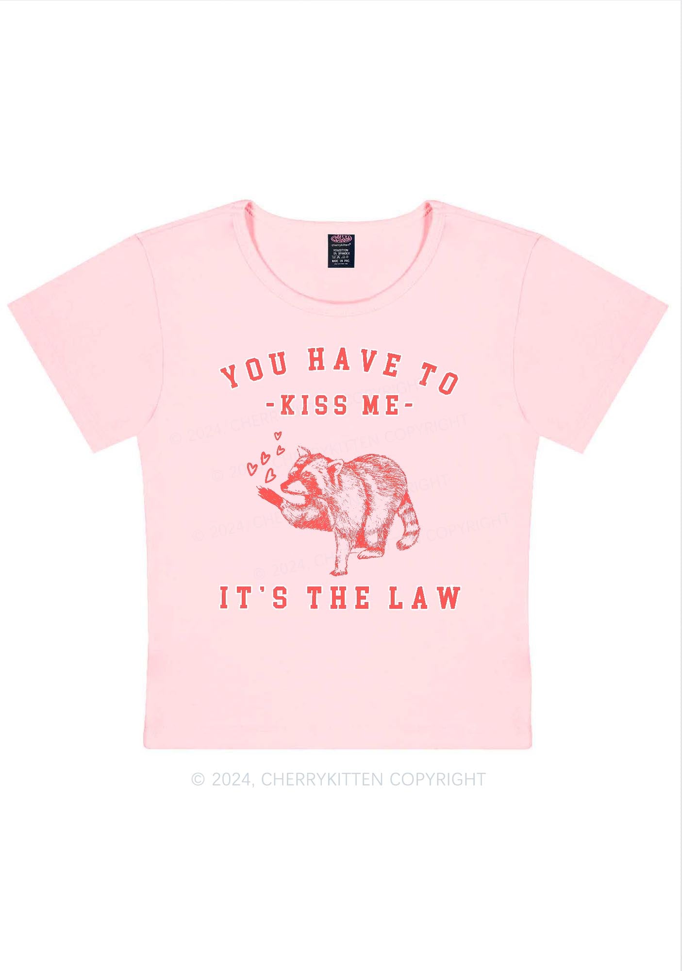 You Have To Kiss Me Y2K Valentine's Day Baby Tee Cherrykitten